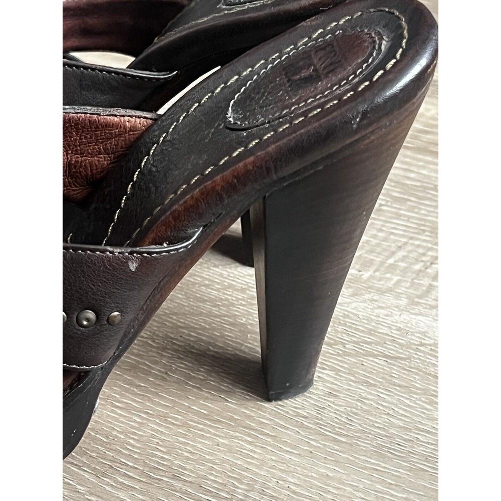 Frye Womens Joy Vintage Brown Beaded Open Toe Slip On Slide Sandals US 9.5 B - Picture 6 of 9